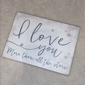 Babies room decor love you more than all the stars